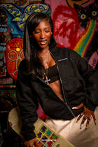 BLACK CHROMA ZIP-UP HOODIE